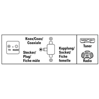Hama rozdvojka pre rádio, koaxiálna vidlica - 2 zásuvky