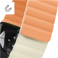 Hama Fantastic Feel, remienok pre Apple Watch 38/40/41 mm, magnetický, oranžový/béžový