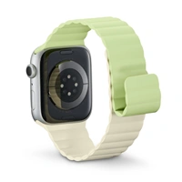 Hama Fantastic Feel, remienok pre Apple Watch 42/44/45/49 mm, magnetický, zelený/béžový
