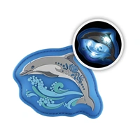 Blikajúci obrázok Magic Mags Flash Jumping Dolphin Fips k aktovkám Step by StepGRADE,SPACE,CLOUD,KID
