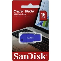 SanDisk FlashPen Cruzer™ Blade 16 GB, elektrická modrá