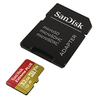 SanDisk Extreme Plus micro SDHC 32 GB 100 MB/s A1 Class 10 UHS-I V30, adapter 