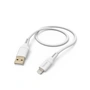Hama MFi USB kábel pre Apple, USB-A Lightning , 1,5 m Flexible, silikónový, biely