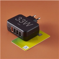 Hama rýchla sieťová USB nabíjačka 4x USB (1x QC), 33 W