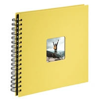 Hama album klasický špirálový FINE ART 28x24 cm, 50 strán, žltý, čierne stránky