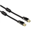 Hama HDMI kábel vidlica-vidlica, 3 m, pozlát., ferit. filtre, kovové vidlice, opletený, Ethernet