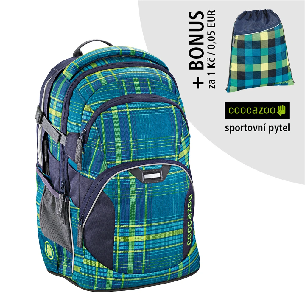 Školský ruksak Coocazoo JobJobber2, Walk The Line Lime+ BONUS ŠPORTOVÝ VAK za 0,05 EUR