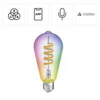 Hama SMART WiFi LED žiarovka, Matter, E27, retro, ST64 Filament, RGBW, stmievateľná, appka