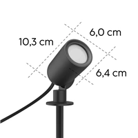 Hama SMART WiFi LED záhradné svetlo, Matter, zapich. nožička, IP65, farby, stmievanie, appka