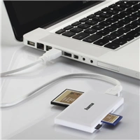 Hama USB 3.0 multi čítačka kariet, SD/micro SD, CF, MS, biela