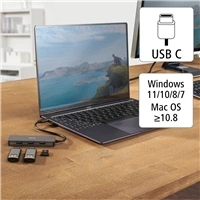 Hama USB-C-Hub, 4 porty, USB 3.2, 10 Gbit/s, hliníkový
