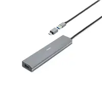 Hama USB-Hub, 7 portov, USB 3.2, 5 Gbit/s, USB-C adaptér, sieťový zdroj