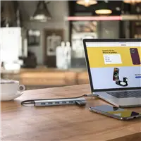 Hama USB-Hub, 7 portov, USB 3.2, 5 Gbit/s, USB-C adaptér, sieťový zdroj