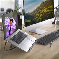 Hama USB-C dokovacia stanica a stojan pre notebook Connect2Office Stand, 12 portov