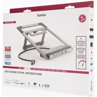 Hama USB-C dokovacia stanica a stojan pre notebook Connect2Office Stand, 12 portov
