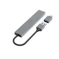 Hama USB hub, 4 porty, USB 3.2, 5 Gb/s, Ultra Slim, USB-C adaptér
