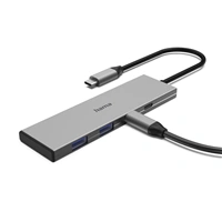 Hama USB-C Hub, 4 porty, USB 3.2, 10 Gbit/s, PD 100 W, hliníkový