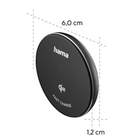 Hama bezdrôtová nabíjačka Qi 15 W, magnetická, samostatný kábel 1 m