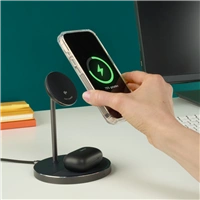 Hama bezdrôtová nabíjačka s držiakom 2v1, Qi2 15 W, USB-C adaptér 45 W