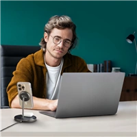Hama bezdrôtová nabíjačka s držiakom 2v1, Qi2 15 W, USB-C adaptér 45 W