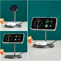 Hama bezdrôtová nabíjačka s držiakom 2v1, Qi2 15 W, USB-C adaptér 45 W