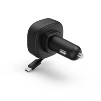 CarCharger Roll-up 2*C, 30W, Black