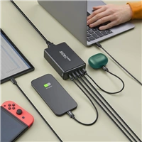 Hama USB nabíjacia stanica GaN, 4x USB-C PD, 1x USB-A QC, 240 W