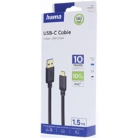 Hama USB A-C kábel 1,5 m, USB 3.2 Gen1 5 Gb/s, čierny