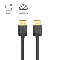 Hama DisplayPort 2.1 kábel UHD/8K, 40 Gb/s, 2 m