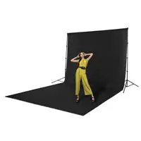 Hama pozadie pre foto štúdio, látkové, nekrčivé, 2,94 x 6 m, čierne