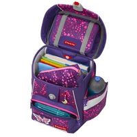 Školská aktovka Step by Step SPACE SHINE, Butterfly Night Ina - 5-dielny set, AGR certifikát