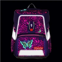 Školská aktovka Step by Step SPACE SHINE, Butterfly Night Ina - 5-dielny set, AGR certifikát