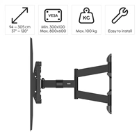 Hama nástenný držiak TV až 120", 800x600, pohyblivý, 100 kg