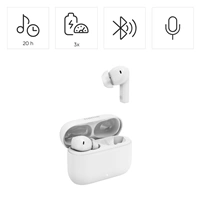 Hama Bluetooth slúchadlá Passion Clear II, štuple, ANC/ENC, aplikácia, biele