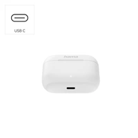 Hama Bluetooth slúchadlá Passion Clear II, štuple, ANC/ENC, aplikácia, biele