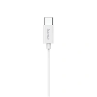 Hama USB-C slúchadlá s mikrofónom Classy, kôstky, biele