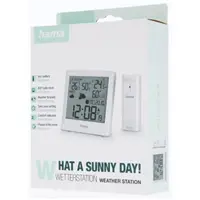 Hama Palawan, meteostanica, teplota, vlhkosť, počasie, fáza mesiaca, bezdrôtový senzor, biela