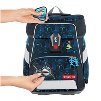 Školská aktovka Step by Step SPACE SHINE, Shark Dexter - 5-dielny set, AGR certifikát
