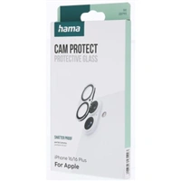 Hama Cam Protect, ochranné sklo fotoaparátu pre Apple iPhone 16/16 Plus, priehľadné