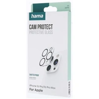 Hama Cam Protect, ochranné sklo fotoaparátu pre Apple iPhone 16 Pro/16 Pro Max, priehľadné