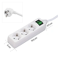 Hama predlžovací prívod s vypínačom, 3x zásuvka schuko, 1,4 m, biely