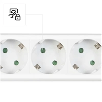 Hama predlžovací prívod s vypínačom, 3x zásuvka schuko, 1,4 m, biely