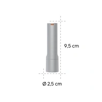 Hama FL60, LED baterka, hliníková, 60 lm / 30 m, 3 režimy svietenia, pútko na ruku, vr. batérie