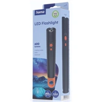 Hama FLX600, LED baterka, hliníková, 600 lm / 250 m, 4 režimy+SOS, IP44, zoom, karabínka, batérie