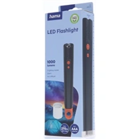 Hama FLX1000, LED baterka, hliníková, 1000 lm / 270 m, 4 režimy+SOS, IP44, zoom, karabínka, batérie