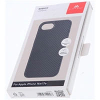 Black Rock Robust Carbon, kryt pre Apple iPhone 16e/17e, karbónový vzhľad, čierny