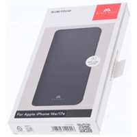 Black Rock Slim Folio, puzdro-knižka pre Apple iPhone 16e/17e, čierne