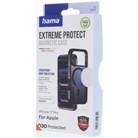 Hama Extreme Protect, kryt pre Apple iPhone 17 Pro, magnetický, D3O®, čierny - vyrobený v Nemecku