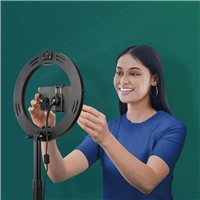 Hama SpotLight FoldUp RGB 102, kruhové LED svetlo 10,2" pre smartfóny, RGB, skladacie