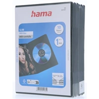 Hama Slim, obal na 1 DVD, s fóliou, čierny, balenie 10 ks (cena za balenie)